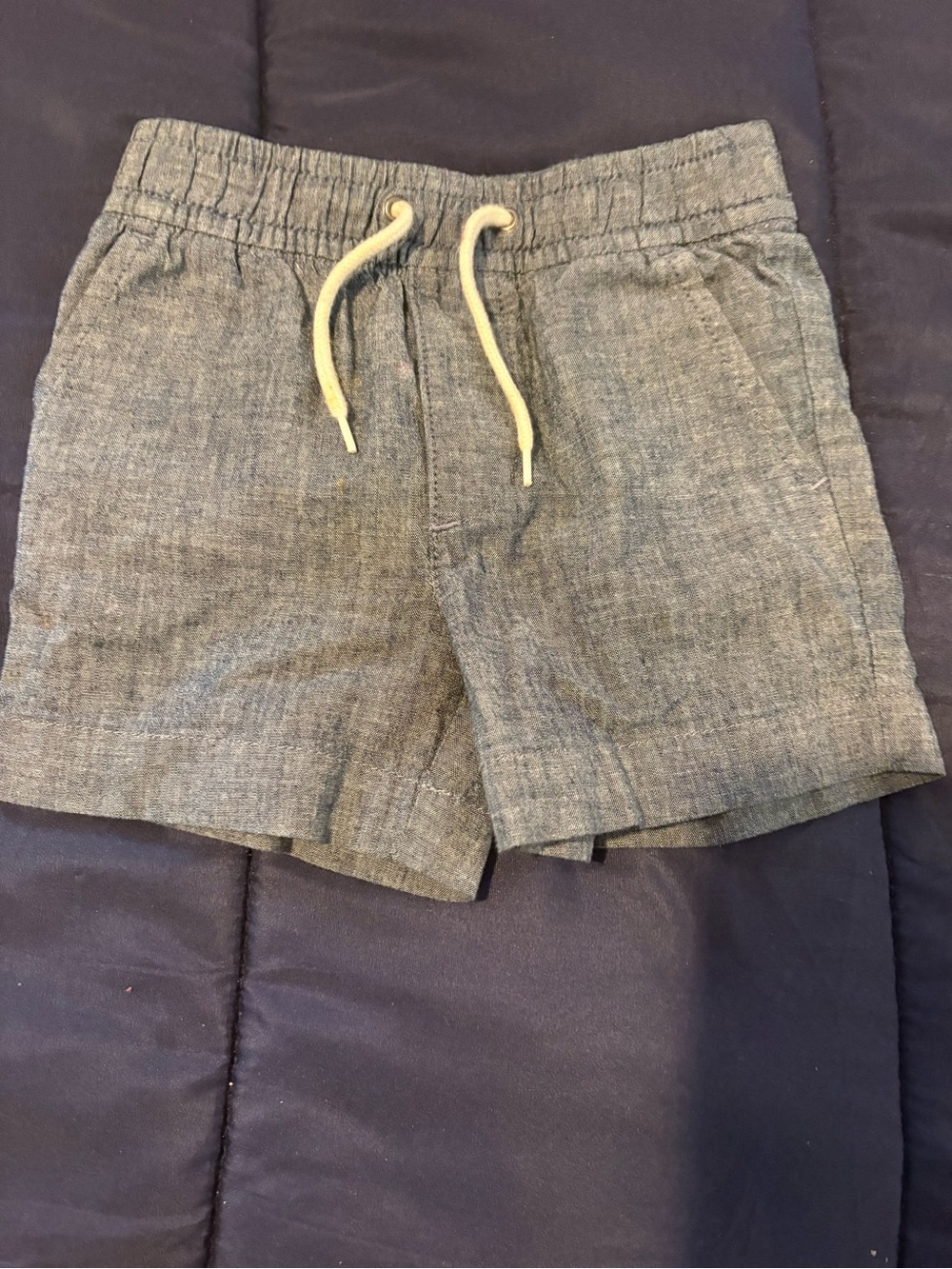 GAP Gray Chambray Drawstring Shorts